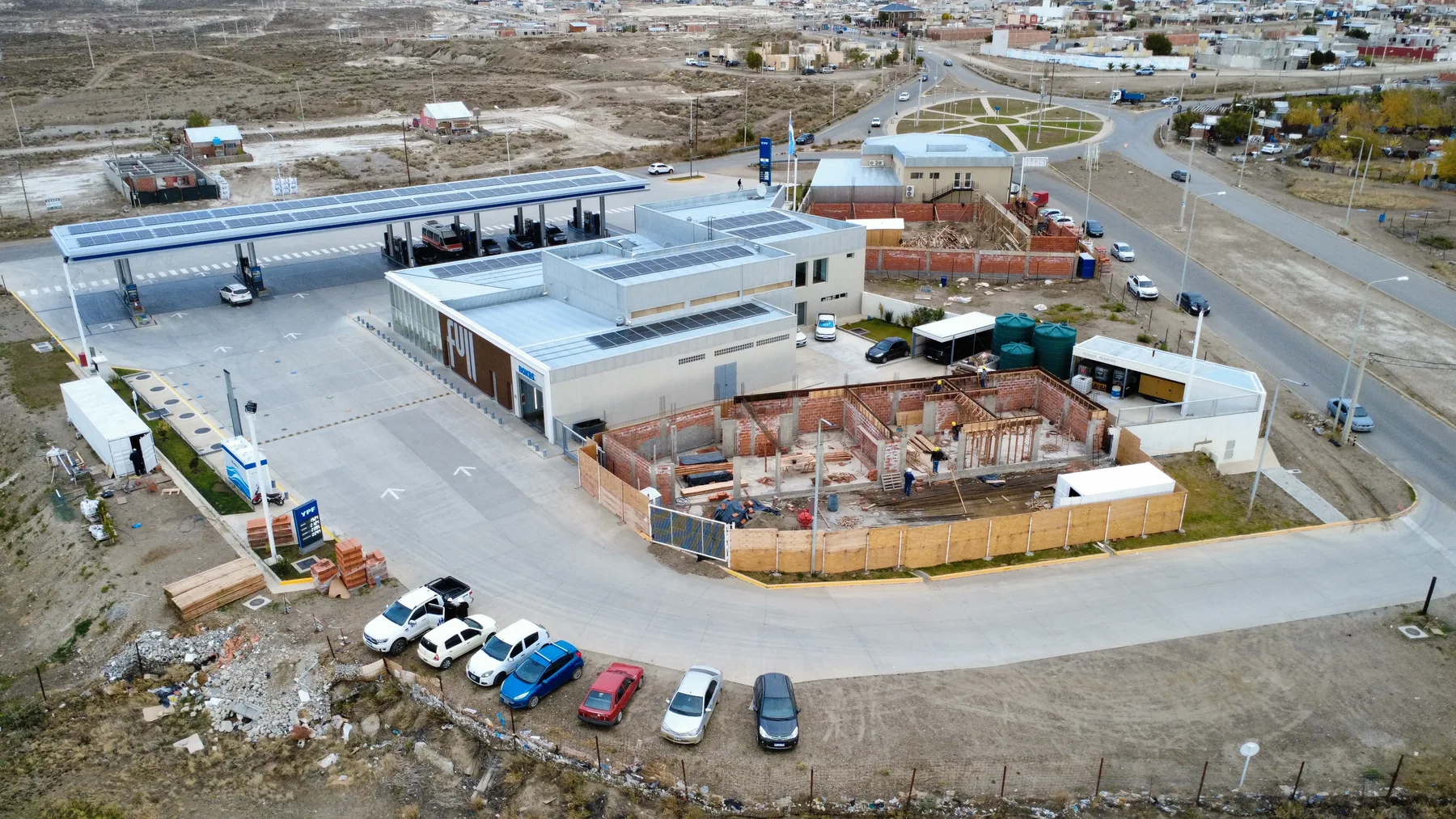 Vista aerea de obra civil e infraestructura ejecutada por RA Obras y Servicios